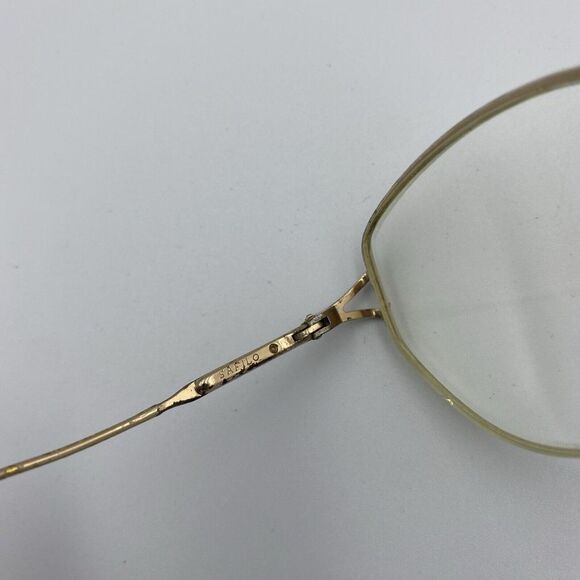 Vintage Safilo Elasta Gold Metal Eyeglasses Frames Only Italy‎ Adult Size - Picture 5 of 8